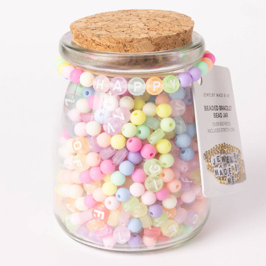 Pastel HAPPY Jar DIY Bead Kit