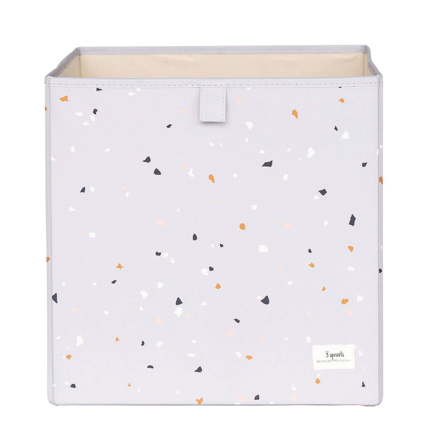 Recycled Fabric Storage Cube - Terrazzo Colors: Green Terrazzo