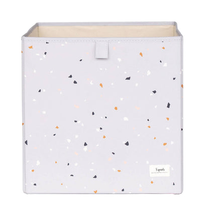 Recycled Fabric Storage Cube - Terrazzo Colors: Green Terrazzo