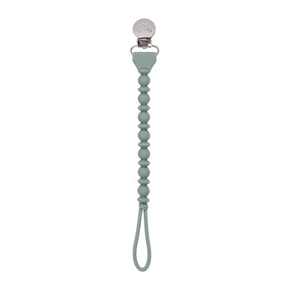 Sweetie Strap™ Silicone One-Piece Pacifier Clips: Blue Beaded