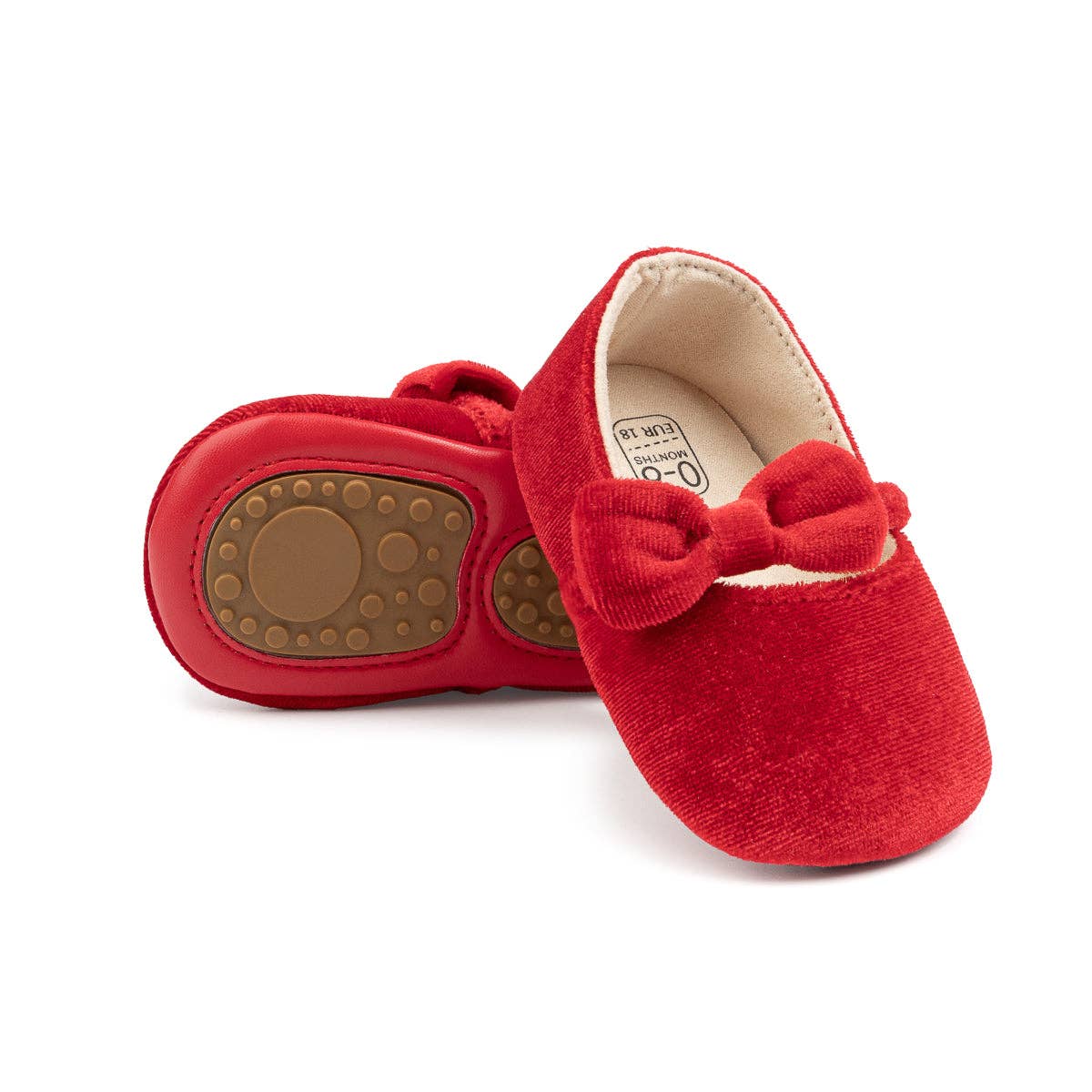 Red Velvety Baby Shoes