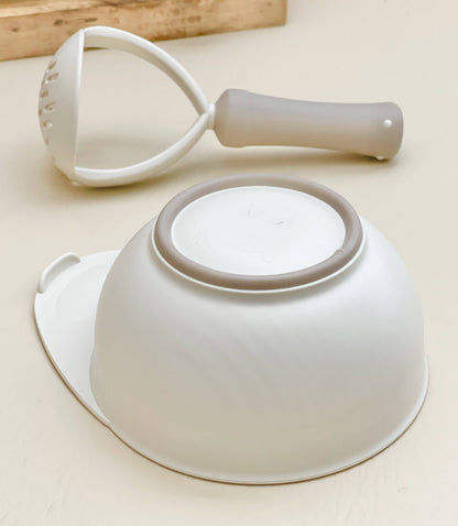 Baby Food Masher Bowl Beige