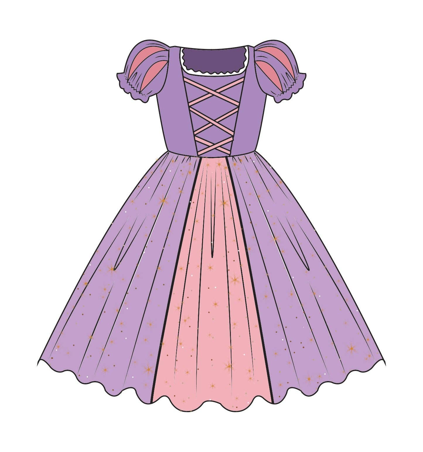 The Tower Princess  purple costume dress