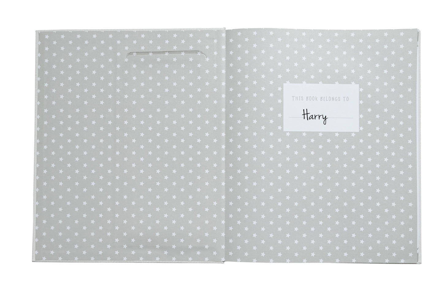 Linen Memory Babybook and Ink Pad, Gray
