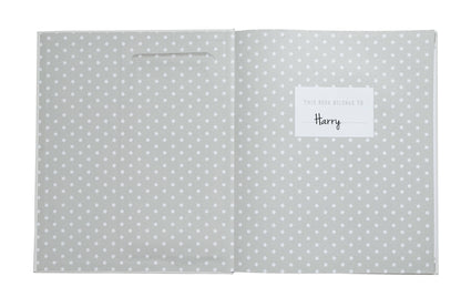 Linen Memory Babybook and Ink Pad, Gray