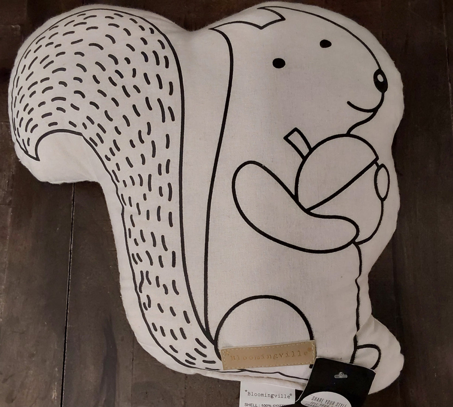 White Squirrel Pillow