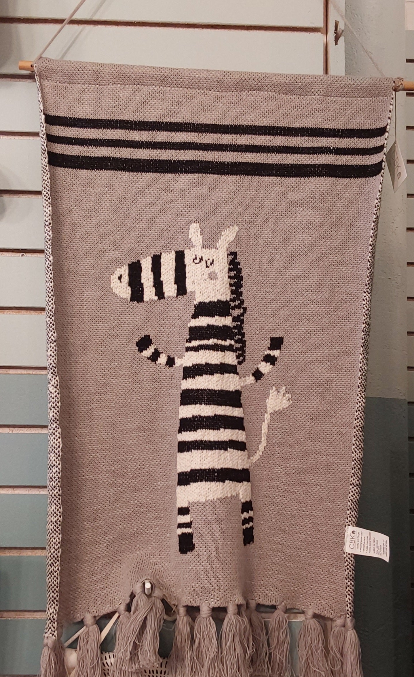 Knit Zebra Wall Hanging