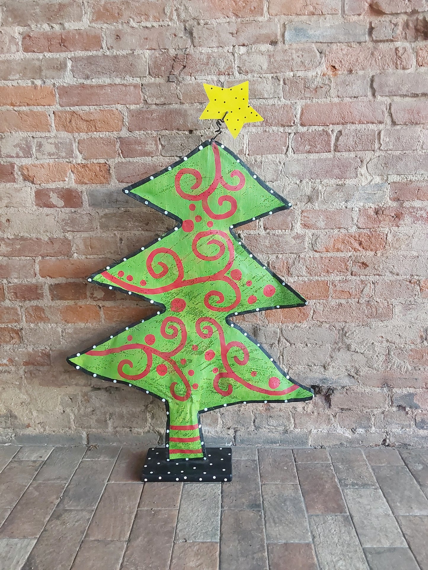 Green Character Standing Tree