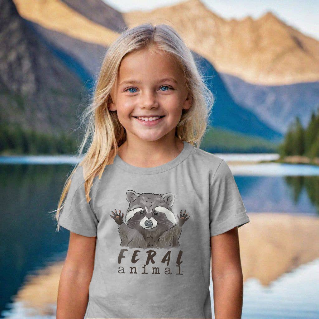 "Feral Animal" Grey Raccoon Unisex Woodland Toddler Tee