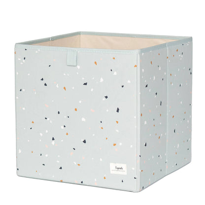 Recycled Fabric Storage Cube - Terrazzo Colors: Green Terrazzo