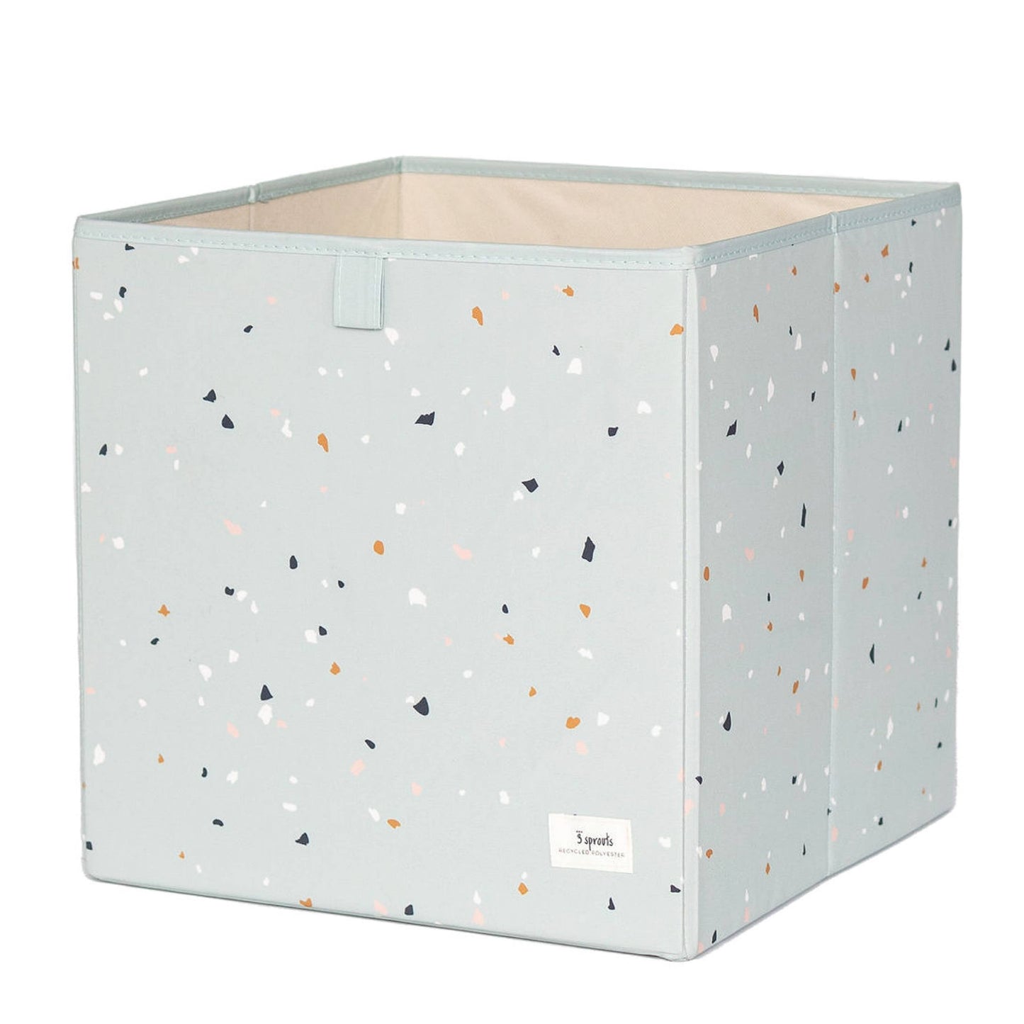 Recycled Fabric Storage Cube - Terrazzo Colors: Light Gray Terrazzo