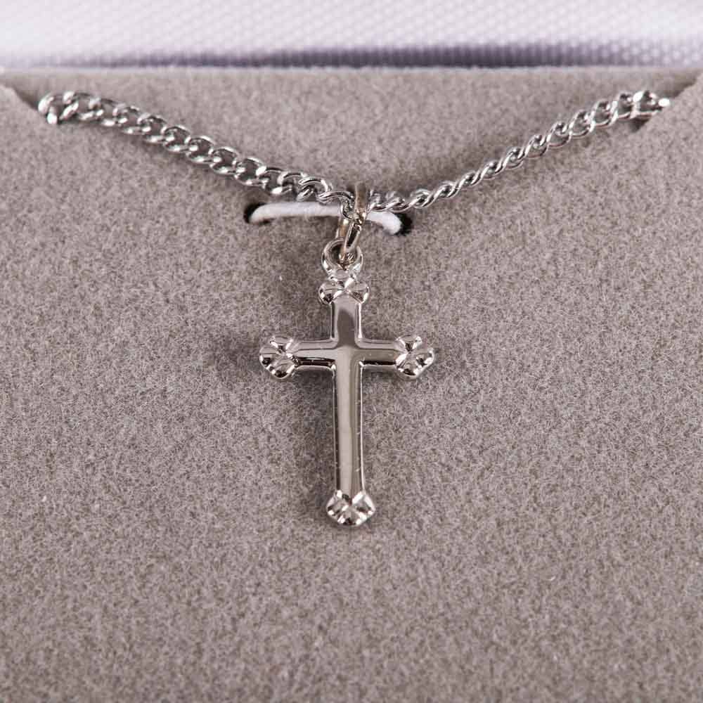 Necklace Cross - Sterling Silver - 18"