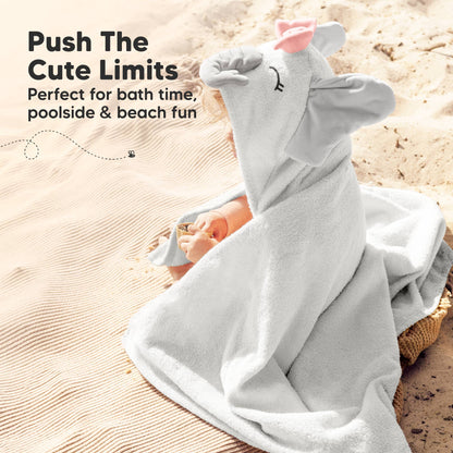 Playpals Hooded Baby Bath Towels for Newborn-Ella