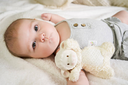 Bahbah the Lamb Baby Soft Toy w/ Natural Rubber Teether Head