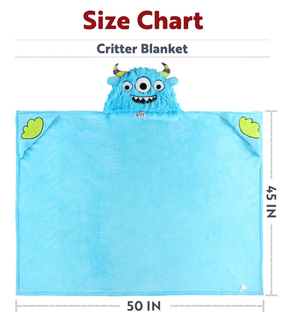 Wearable Hooded Fleece Blankets For Kids - Yeti