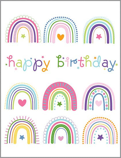 Birthday Greeting Card - Rainbows