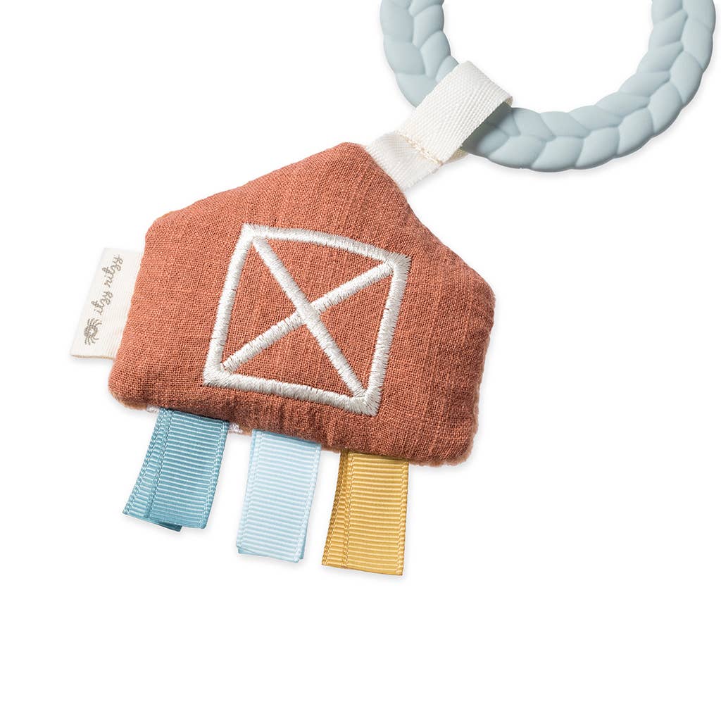 Bitzy Busy Ring™ Teething Activity Toy - Farm