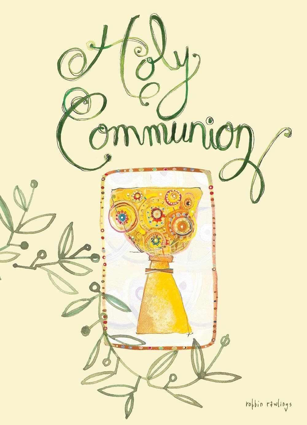 Holy Communion Chalice - First Communion Scripture Card