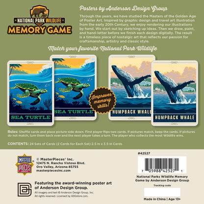 National Parks Wildlife Memory Game