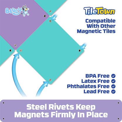 Bluey Granny Tile Town 6-Piece Magnetic Tile Booster Set