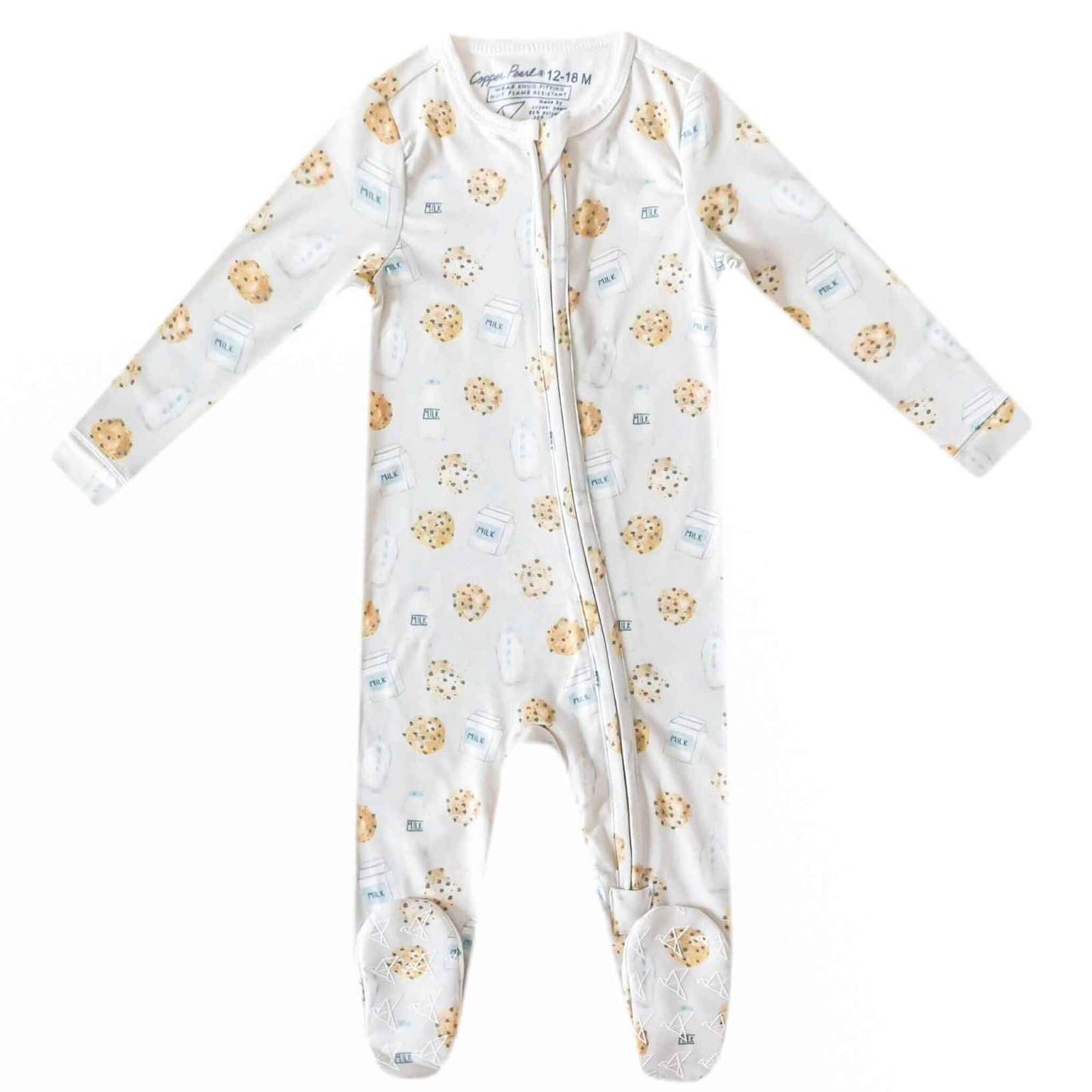 Zip-Up Footie Pajama - Chip