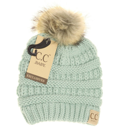 Baby Fur Pom CC Beanie