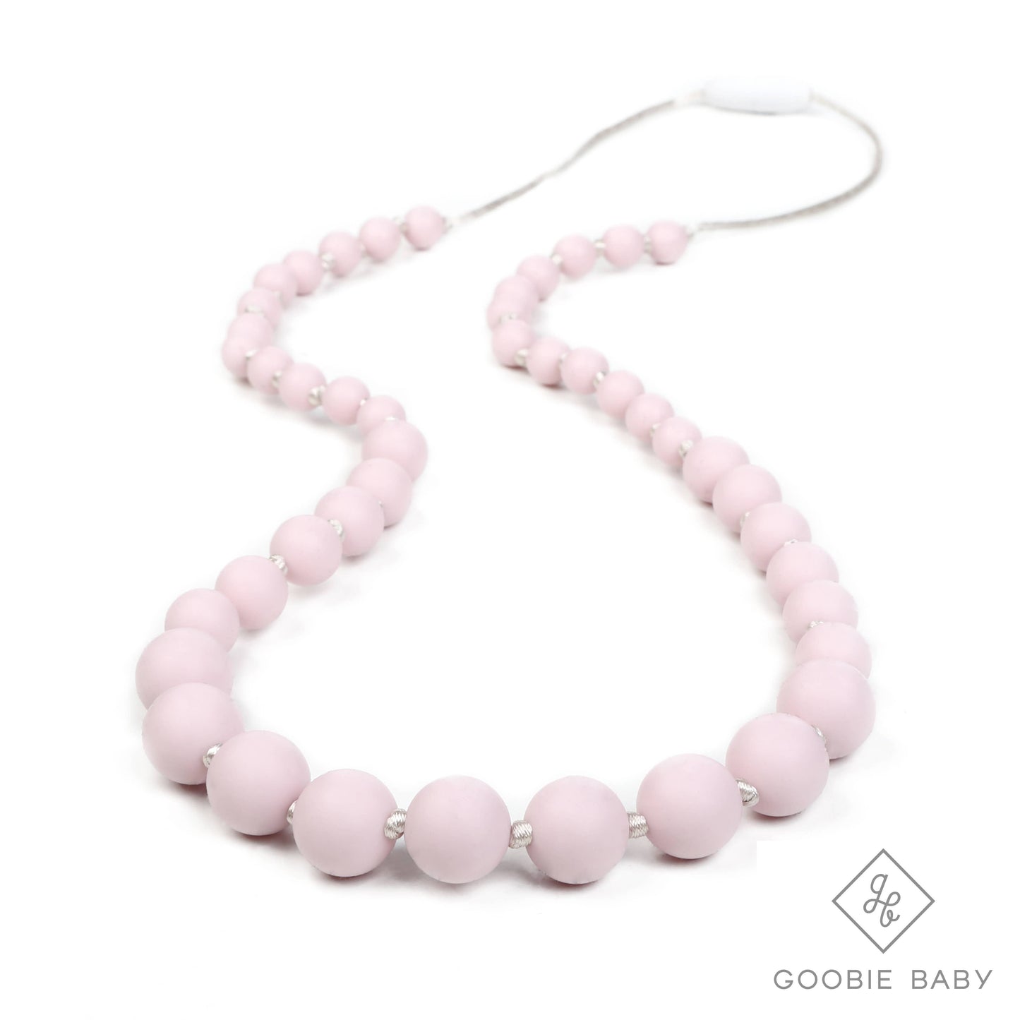 Audrey Teething Necklace - Pink Quartz