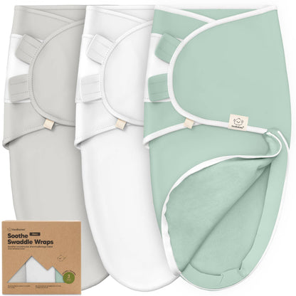 3pk Soothe Zippy Baby Swaddles, Newborn Sleep Sack