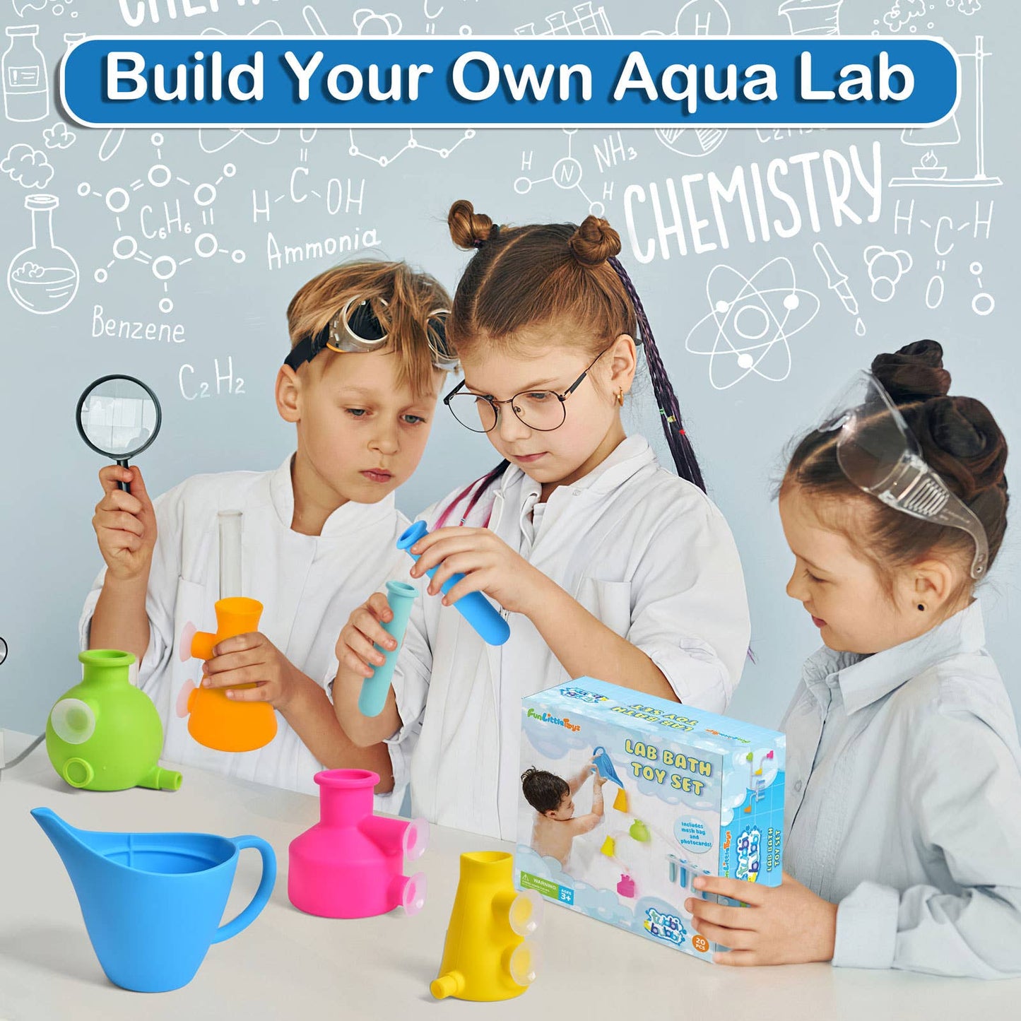 BathSci Interactive Tub Experiment Toy Set