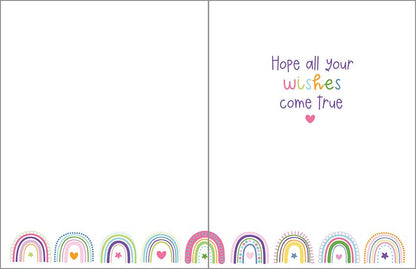 Birthday Greeting Card - Rainbows
