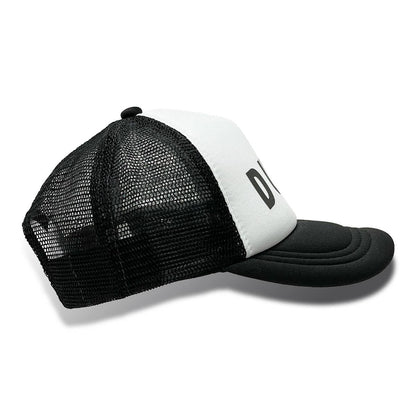 Dude White/Black Trucker Hat