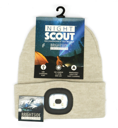 Night Scope Brightside Rechargeable LED Beanie Open Stock