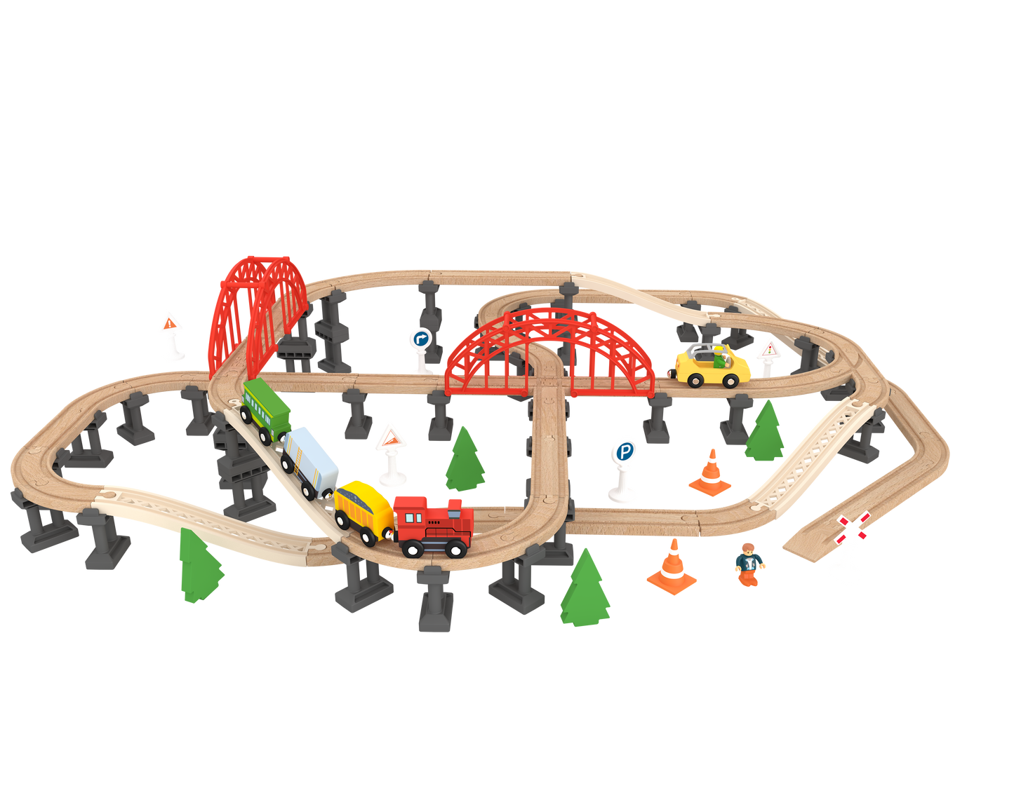 Leo & Friends Railway Bridge Set, Wooden Toy