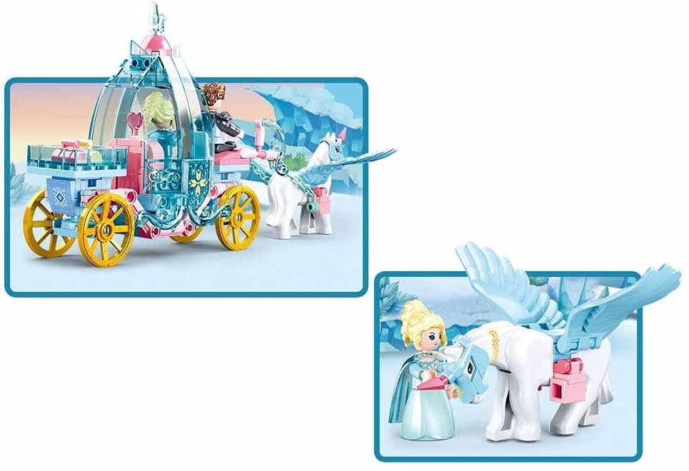Girl's Dream Winter Carriage Building Brick Kit