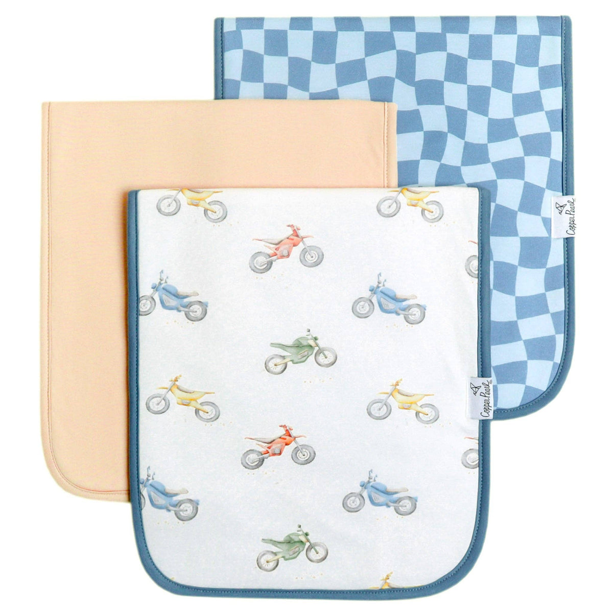 3 Pack Premium Burp Cloths - Ryder