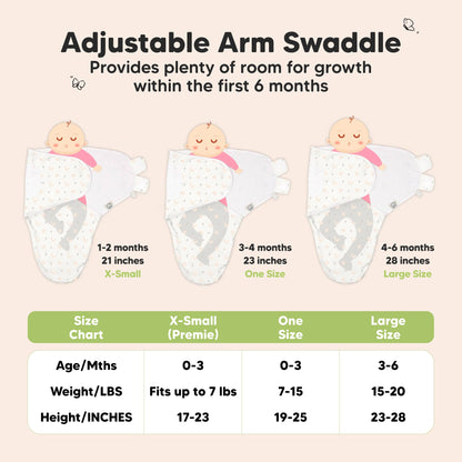 3pk Soothe Baby Swaddles, Sleep Sack for Newborns-Nibbles/Bruce