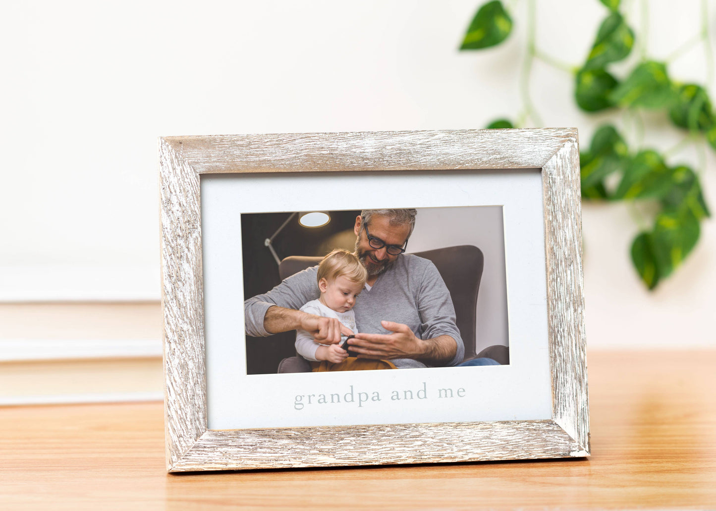 Grandpa and Me Sentiment Picture Frame, Rustic