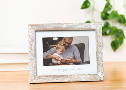 Grandpa and Me Sentiment Picture Frame, Rustic