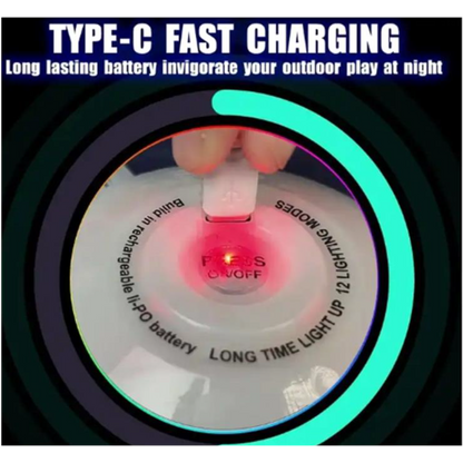 RGB Glow in the Dark Light-up Flying Disc