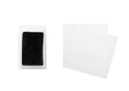 Linen Memory Babybook and Ink Pad, Gray
