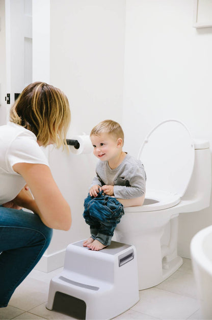 2-Step Stool for Kids, Gray