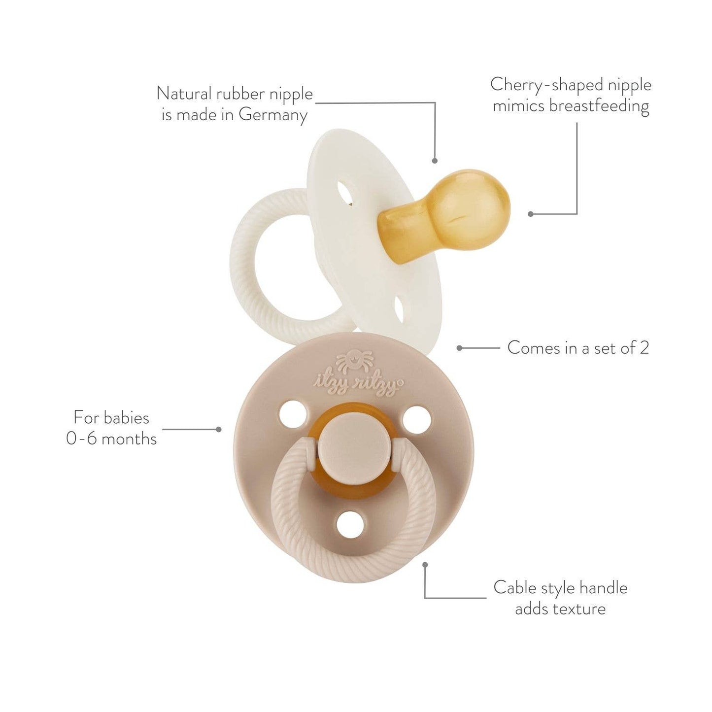 Itzy Soother™ Natural Rubber Paci Sets