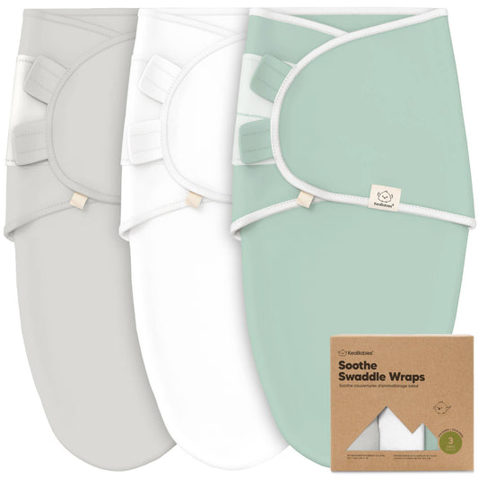 3pk Soothe Baby Swaddles Sage,0-3 Months, Sleep Sack for Newborns