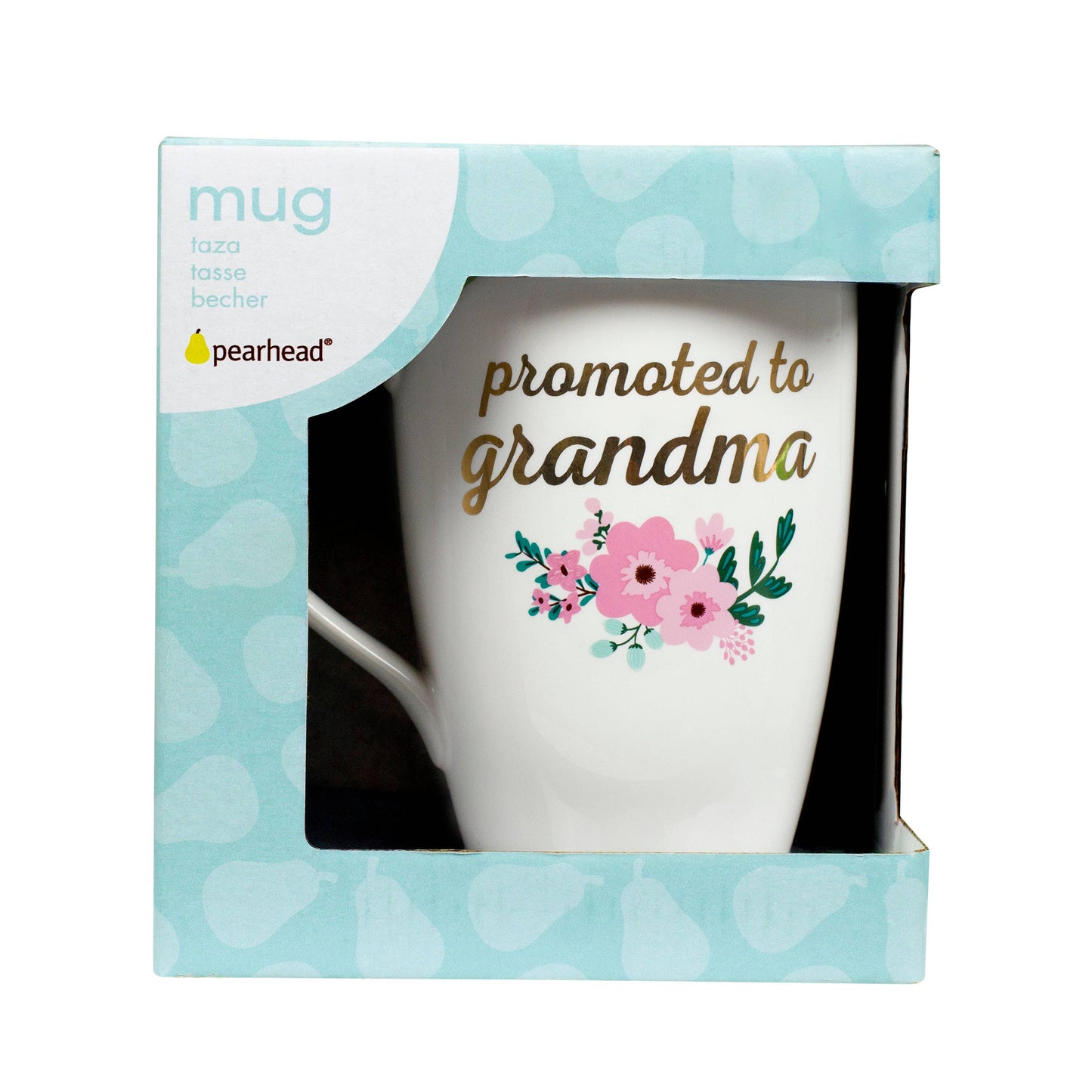 Promoted to Grandma Mug, Floral