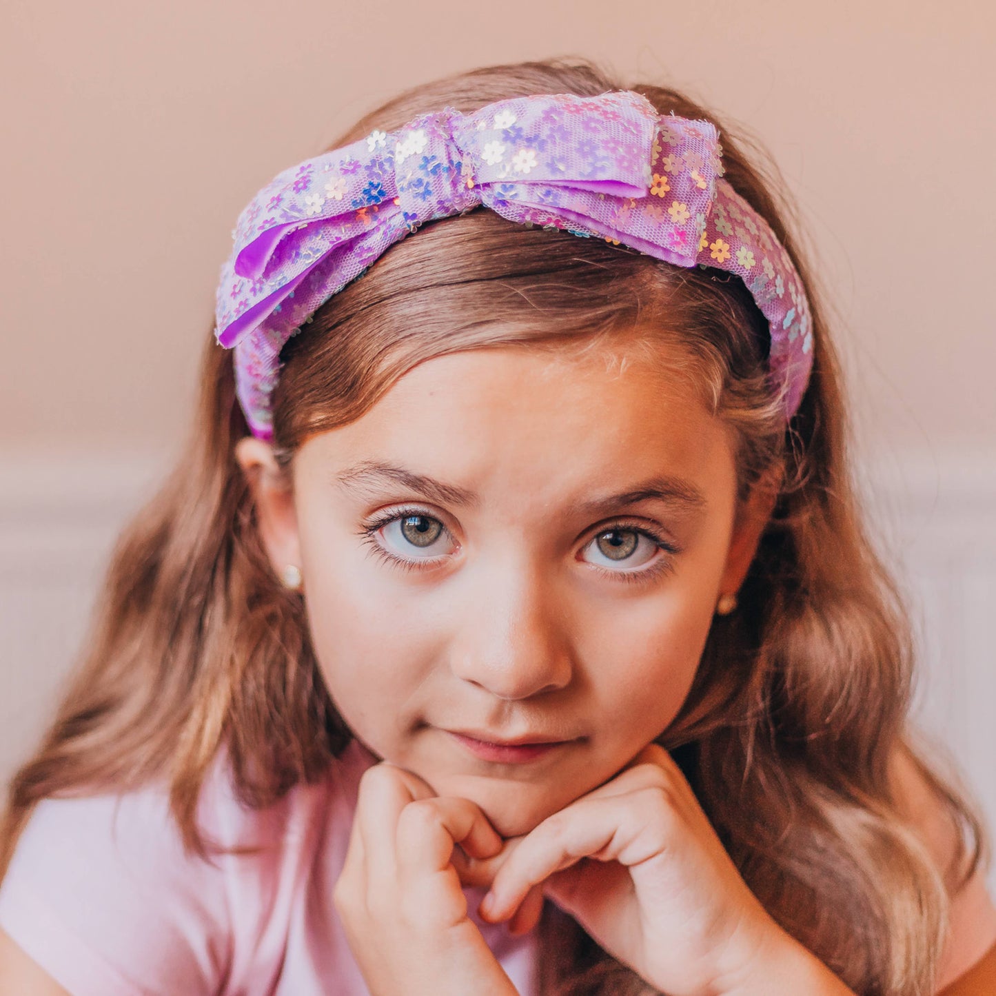 Big Bow Headband - Double Layer Sequin