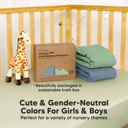 2-pk Quin Protect+ Waterproof Crib Mattress Protector Cover