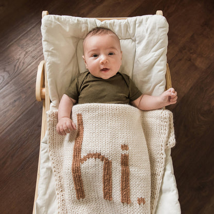 hi. Hand Knit Blanket Pecan: Pecan