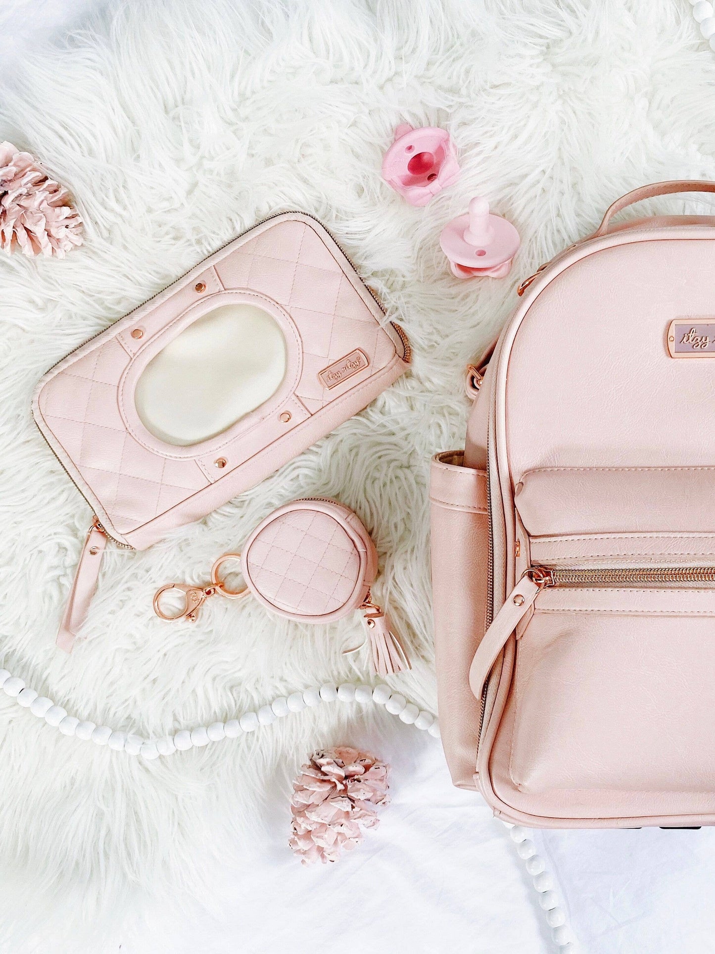 Blush Diaper Bag Charm Pod Keychain