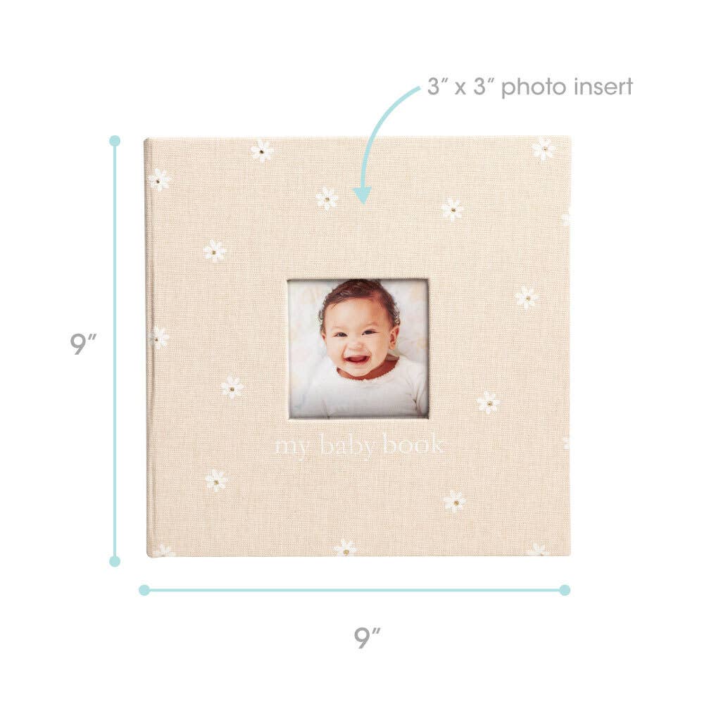 Daisy Print Square Baby Memory Book