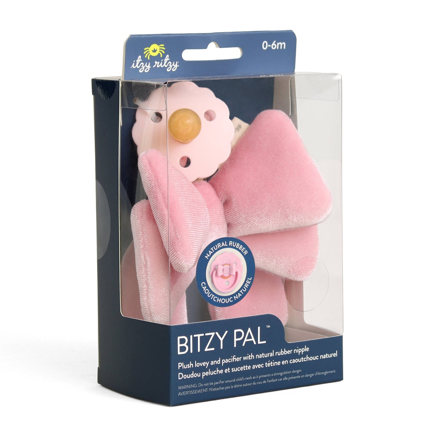 Bitzy Pal Natural Rubber Pacifier & Stuffed Animal